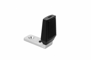 DON-JO- Door Stops Angle Stop,Base: 2-1/2" x 1", Rubber Height: 2-5/8, Rubber Width: 1-1/2", Satin Chrome Plated